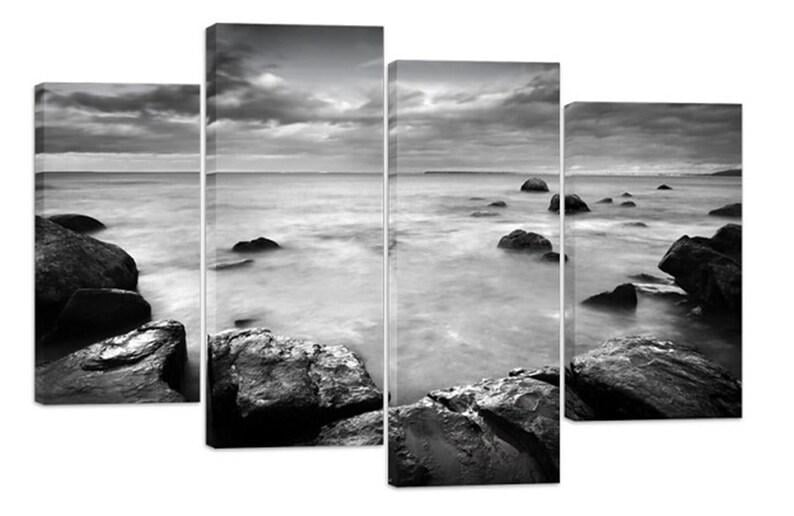 Модульная картина KIL Art Скалистый берег на холсте из четырех частей 89x56 см (M4_M_364)