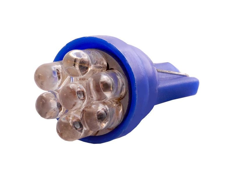 Автомобильная лампа светодиодная LEDUA T10-7pc круглый LED 12V Синий (172)