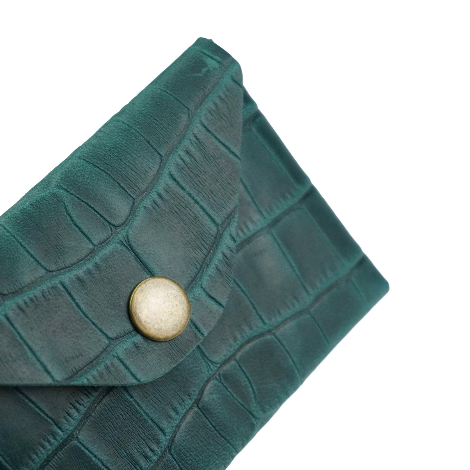 Кошелек кожаный Крокодил Mini-01 Опал - фото 6