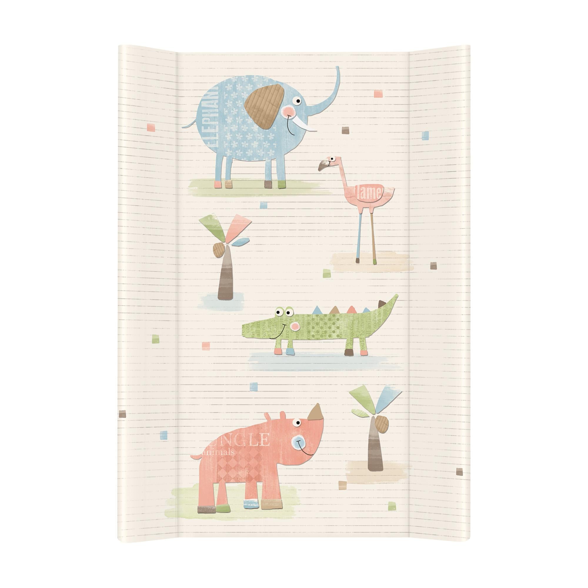 Доска пеленальная Ceba Baby 70x50 см на кровать Elephant Gang ecru (W-200-088-170)