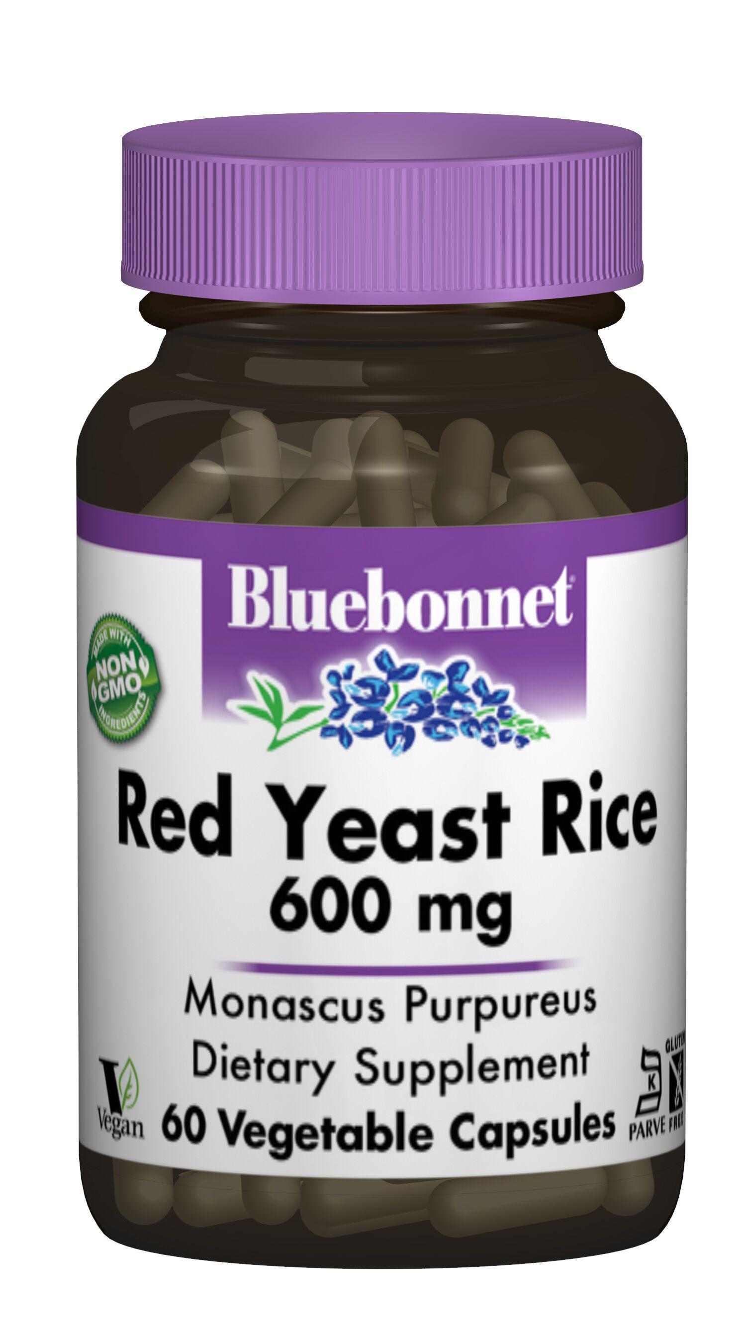 Червоний дріжджовий рис Bluebonnet Nutrition 600 мг 60 гелевих капсул (BLB1170)