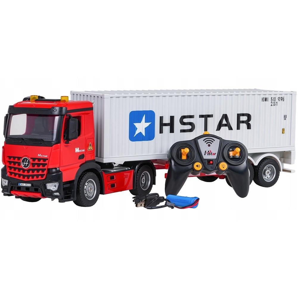 Радиоуправляемая игрушка детская HSTAR USB Грузовик-контейнеровоз звук/подсветка фар/аккумулятор 51 см (33514897)