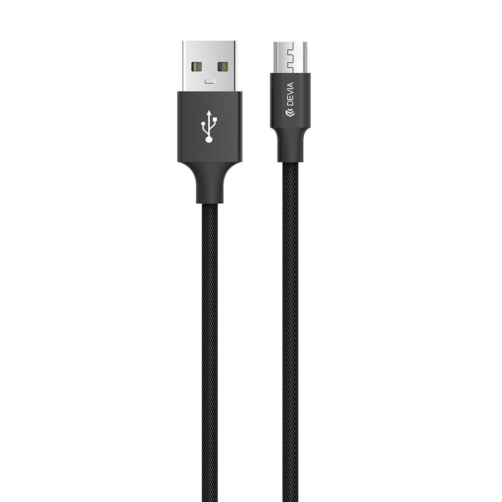 Кабель Devia Pheez microUSB 2,1A 1 м Черный (10662)