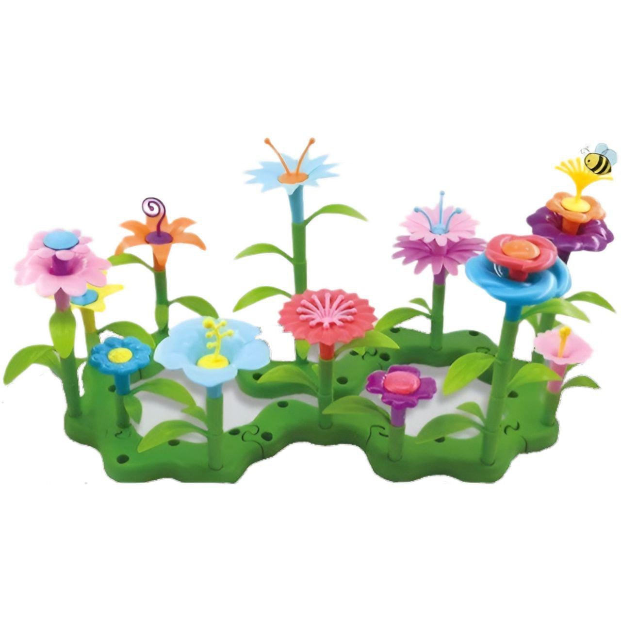 Конструктор для девочек B 6969-9 Цветочная оранжерея с вазоном и основой 123 детали