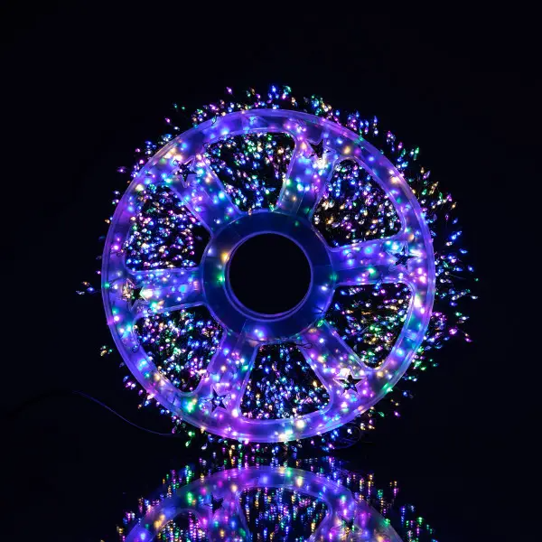 Гірлянда-нитка Роса хвойна лапа 1500 LED 50 мв зелена нитка Різнокольоровий - фото 4