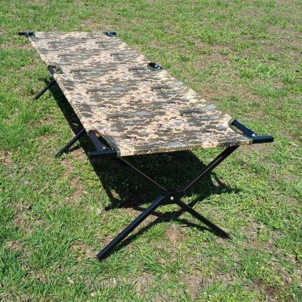 Раскладушка НАТО армейская стальная до 200 кг (nato-2)