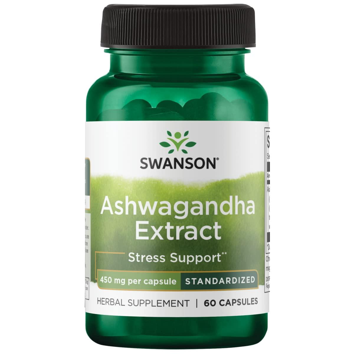 Экстракт ашваганды Swanson Ashwagandha Extract Standardized 450 mg 60 капс.