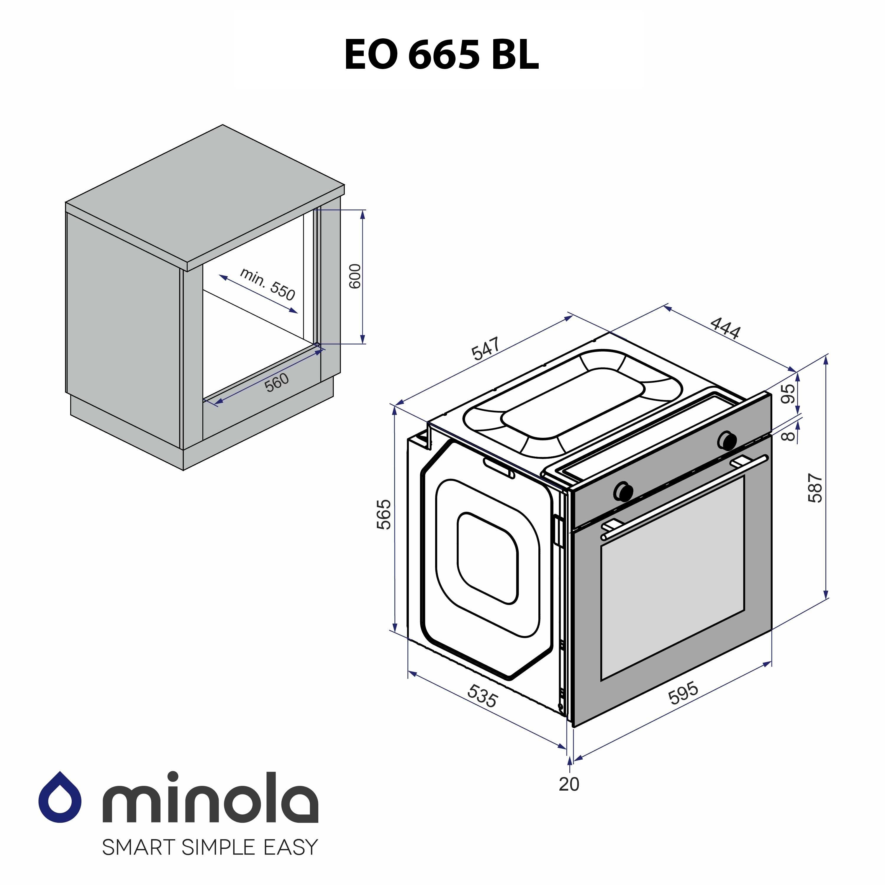 Духова шафа електрична Minola EO 665 BL (242710) - фото 10