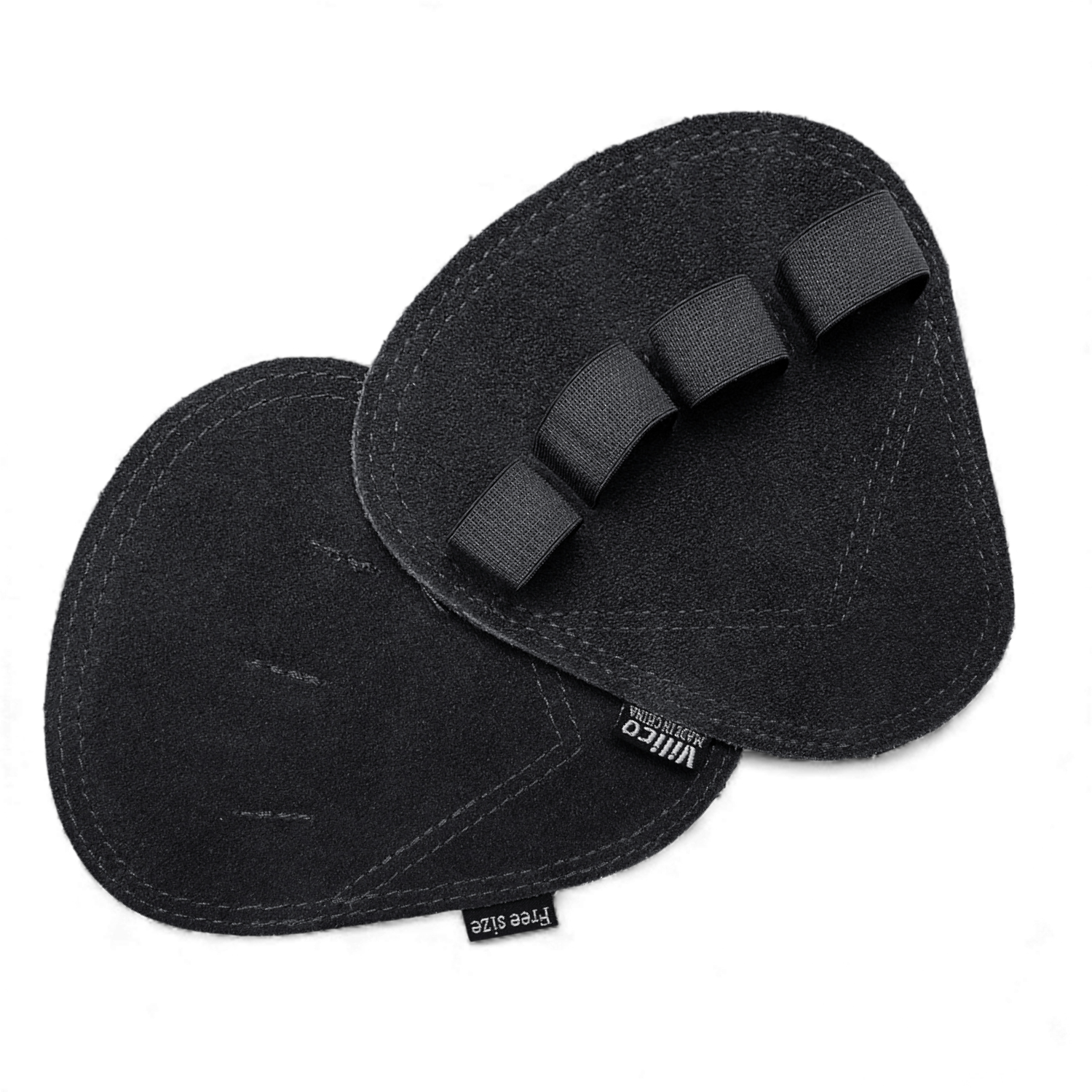 Накладки спортивные на ладони гимнастические для турника кроссфита кожаные Черный (64_1_0_1C) - фото 1