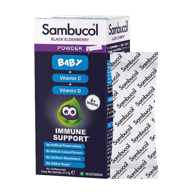 Экстракт черной бузины Sambucol Baby Vitamin D + C 14 sachets (21882-01)