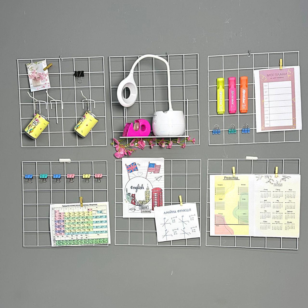 Мудборд офисный 30x30 см 6 шт. Белый