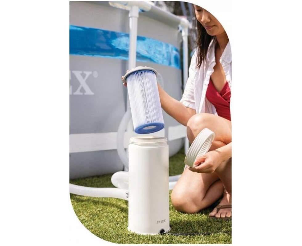 Фільтр-насос картриджний для басейну Intex C1000/FP638 тип А 3785 л/год Білий (132-9-26638) - фото 8