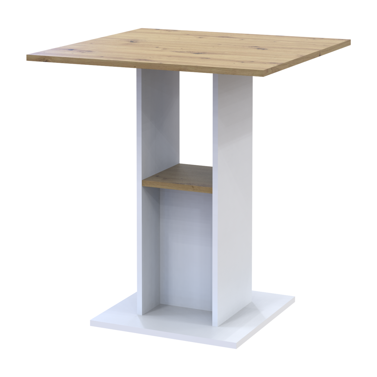 Стол в кухню Doros Коуд 70х70х74 см Белый/Дуб артизан (28057135)