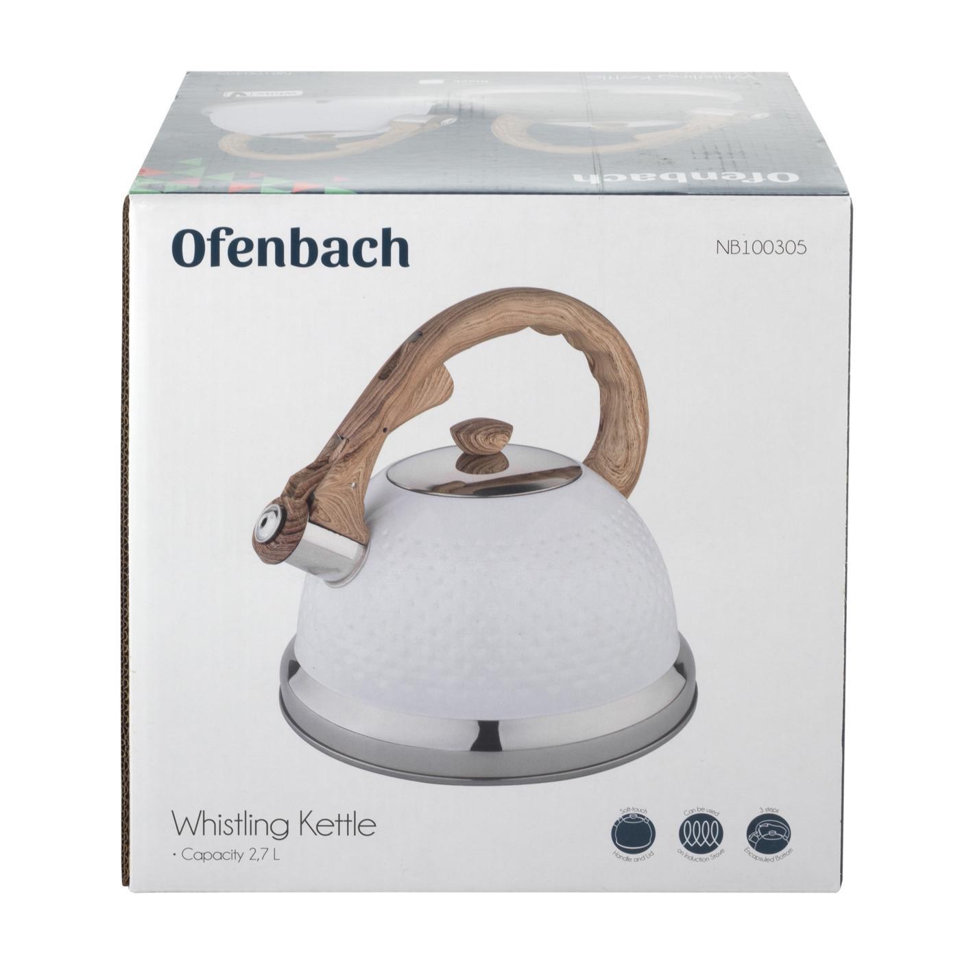 Чайник со свистком и ручкой с покрытием soft touch под дерево Ofenbach KM-100305 из нержавеющей стали 2,7 л Белый (150-84-100305) - фото 7 Чайник со свистком и ручкой с покрытием soft touch под дерево Ofenbach KM-100305 из нержавеющей стали 2,7 л Белый (150-84-100305) - фото 7