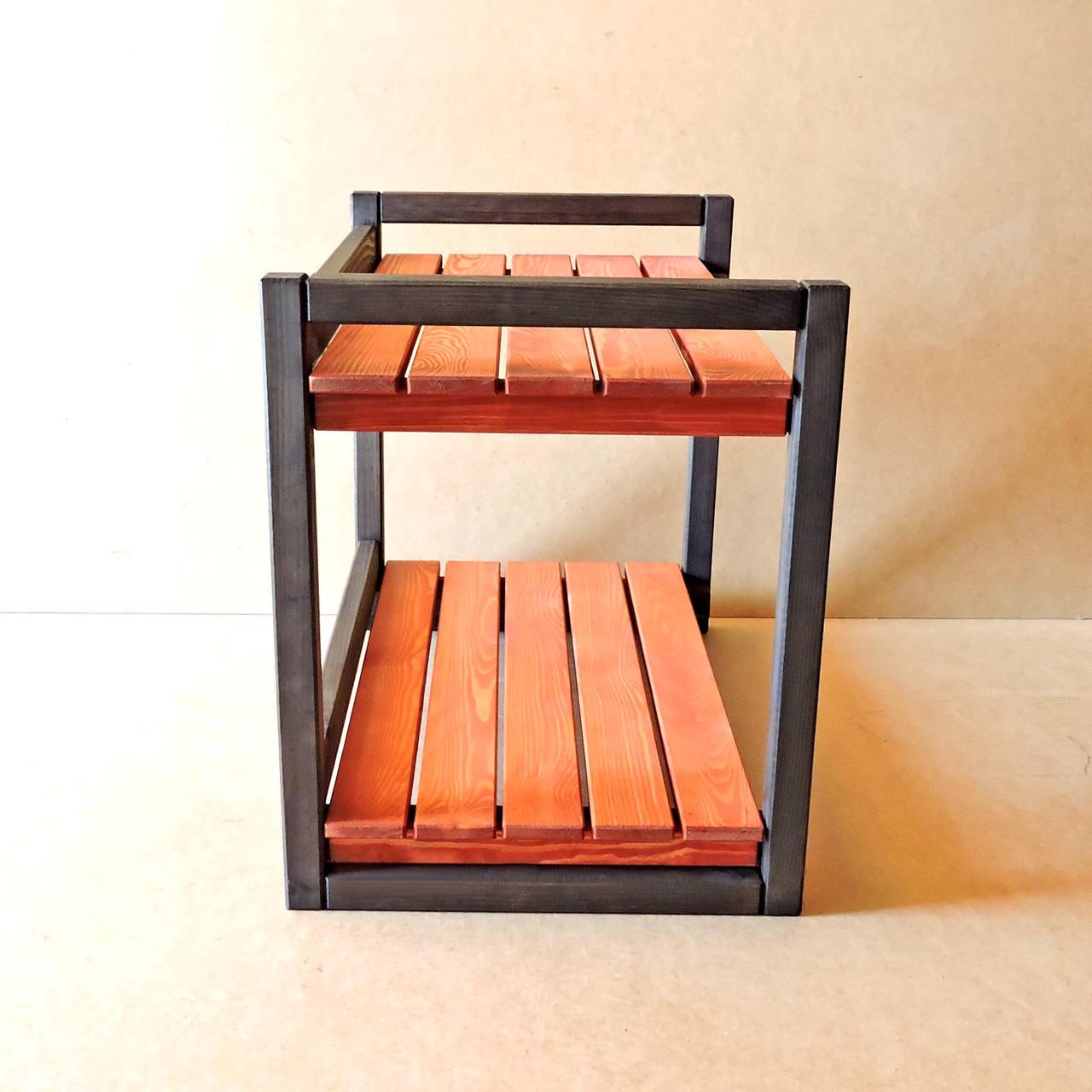 Стеллаж кухонный из дерева Фанбим 2 Венге/Коралл (СТА-21131214) - фото 5 Стеллаж кухонный из дерева Фанбим 2 Венге/Коралл (СТА-21131214) - фото 5