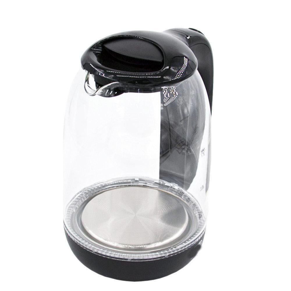 Чайник электрический на подставке стеклянный PM-825 Черный (40763-РМ825)