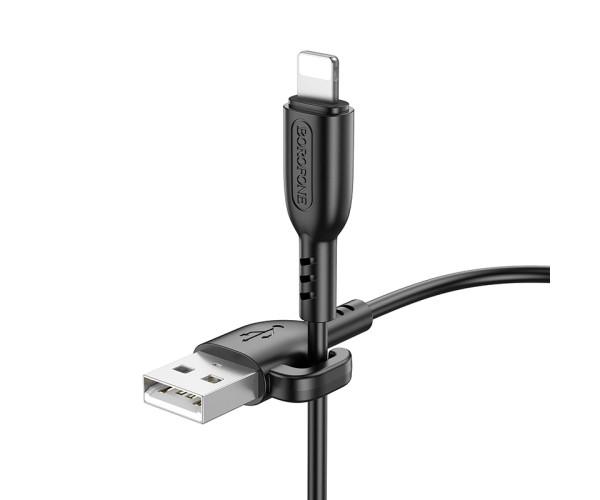 Кабель USB Borofone BX91 Lightning 2,4A 1 м Black Кабель USB Borofone BX91 Lightning 2,4A 1 м Black