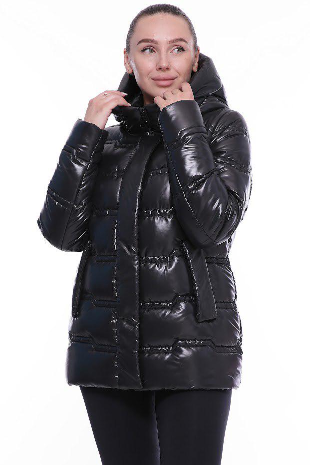 Пуховик жіночий Rolana Мішель р. 54 Чорний (106-28-54) - фото 2 Пуховик жіночий Rolana Мішель р. 54 Чорний (106-28-54) - фото 2
