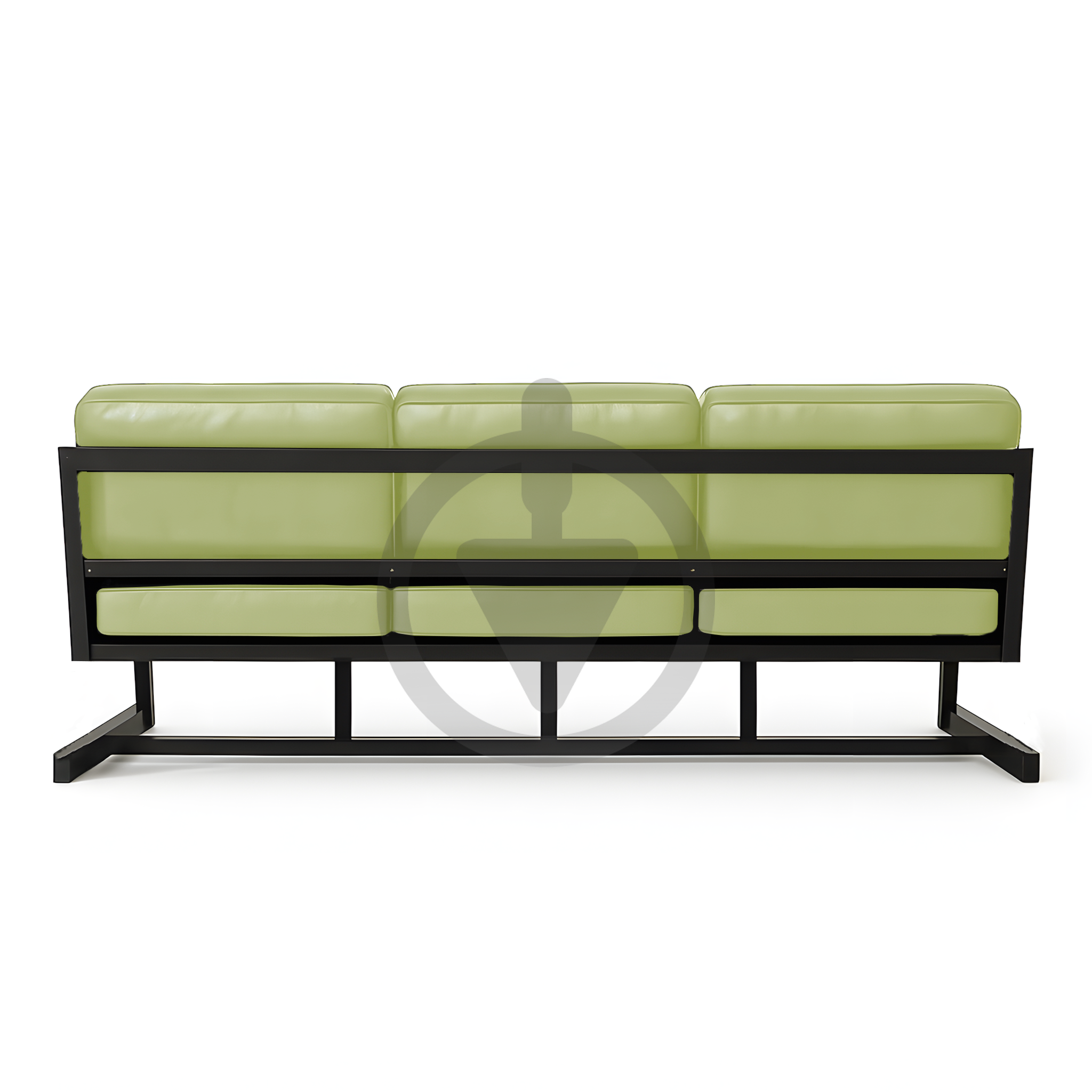 Диван металевий AVVS Атлас з підлокотниками лофт екошкіра 246 см Салатовий - фото 3