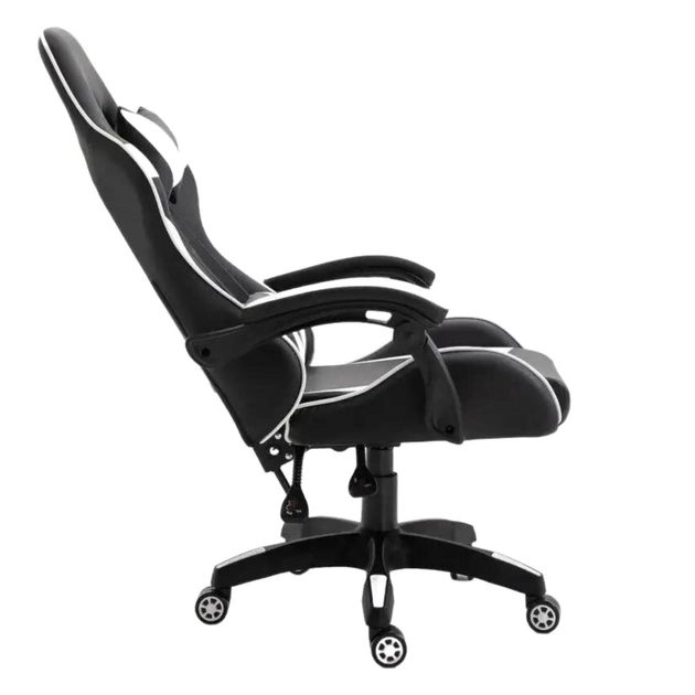 Крісло ігрове комп'ютерне Kontrast з функцією масажу з подушками Білий (40068) - фото 4