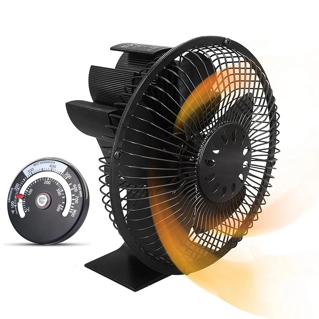 Вентилятор каминный DY126J с защитой без электричества с термометром (134976)