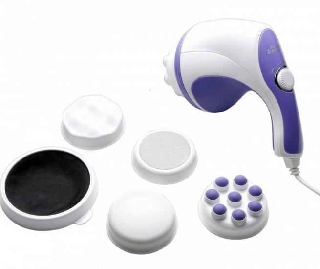 Электромассажер ручной Relax Tone 25W 4 насадки Blue/White (349) - фото 6 Электромассажер ручной Relax Tone 25W 4 насадки Blue/White (349) - фото 6