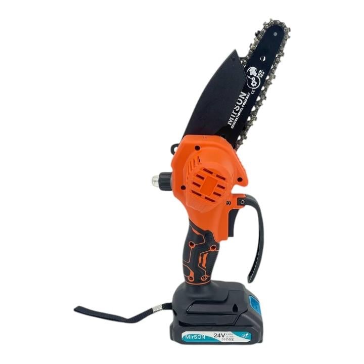 Пила цепная мини аккумуляторная MIRSON MS0123 15 см со смазкой