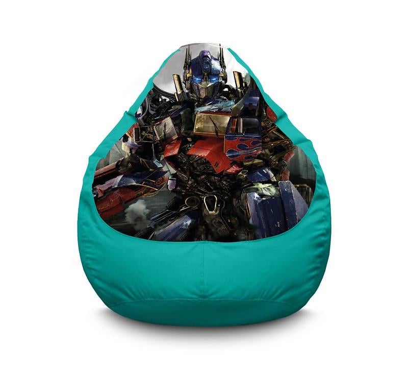 Кресло мешок iPuff Transformers Optimus Prime Оксфорд XL 80x110 см Бирюзовый