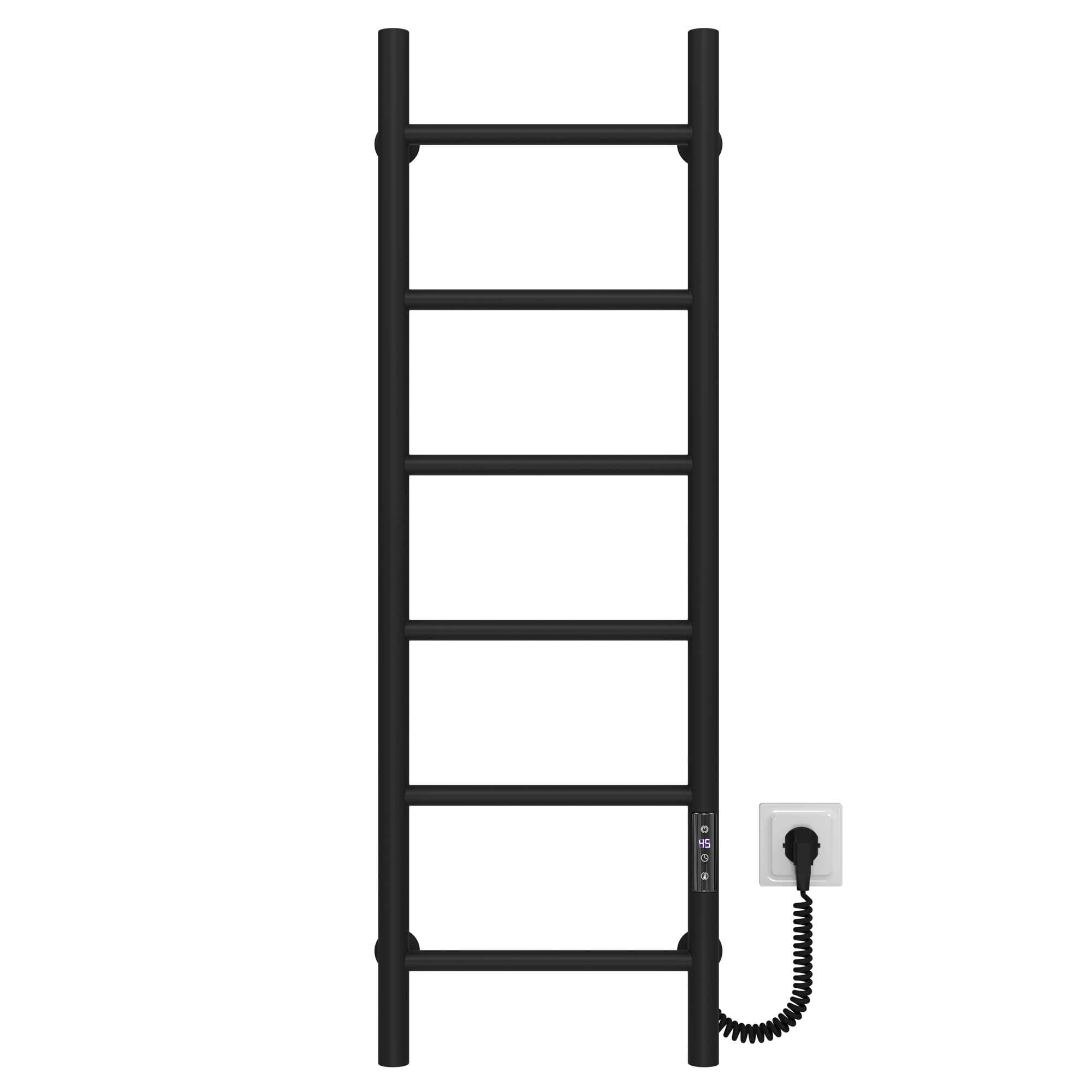 Полотенцесушитель электрический Deffi Орион П6 JD03 правое подключение нержавеющая сталь 300х1000 мм Черный (C.OR.100.30.6.EBR1)