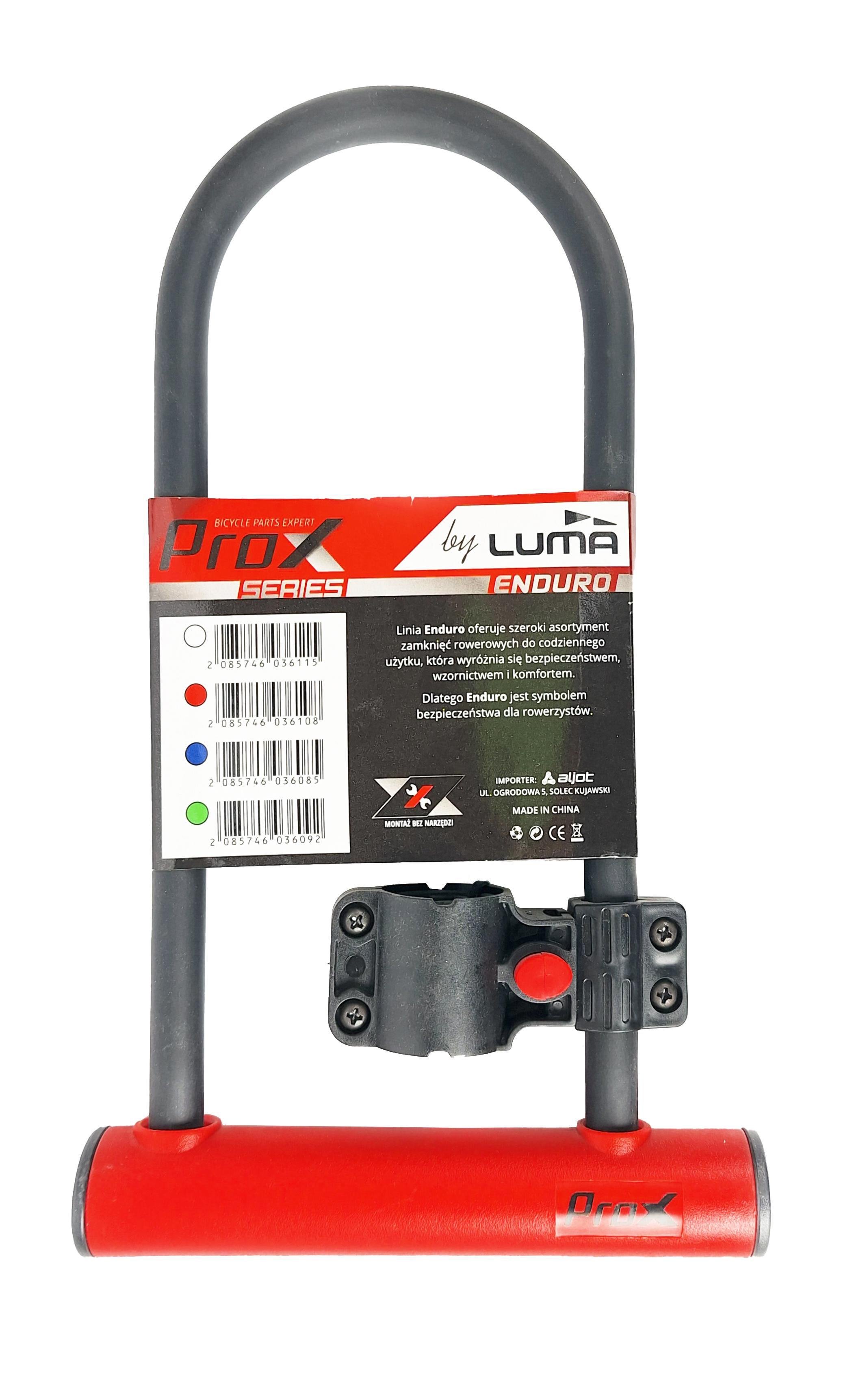 Замок велосипедний ProX U-LOCK під ключ 180x320 мм Чорно-червоний (G0000172)