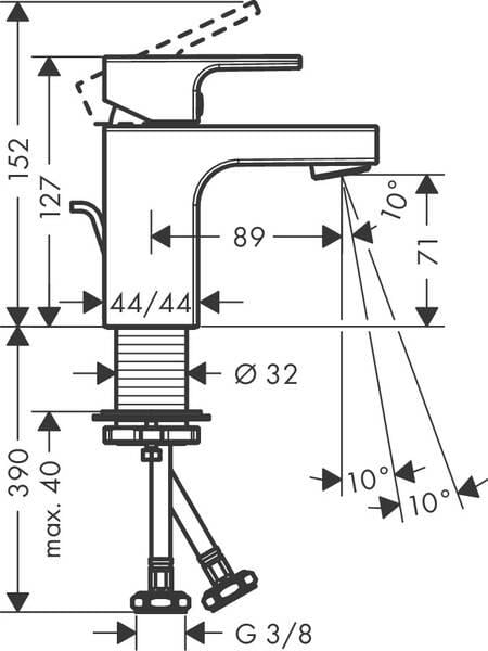 Смеситель для раковины Hansgrohe Vernis Shape (71560000) - фото 2