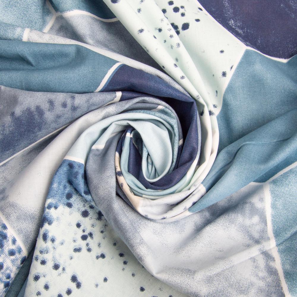 Ткань бязь ранфорс для постельного белья 25010 v-10 соты 2,4 м Синий (25018)