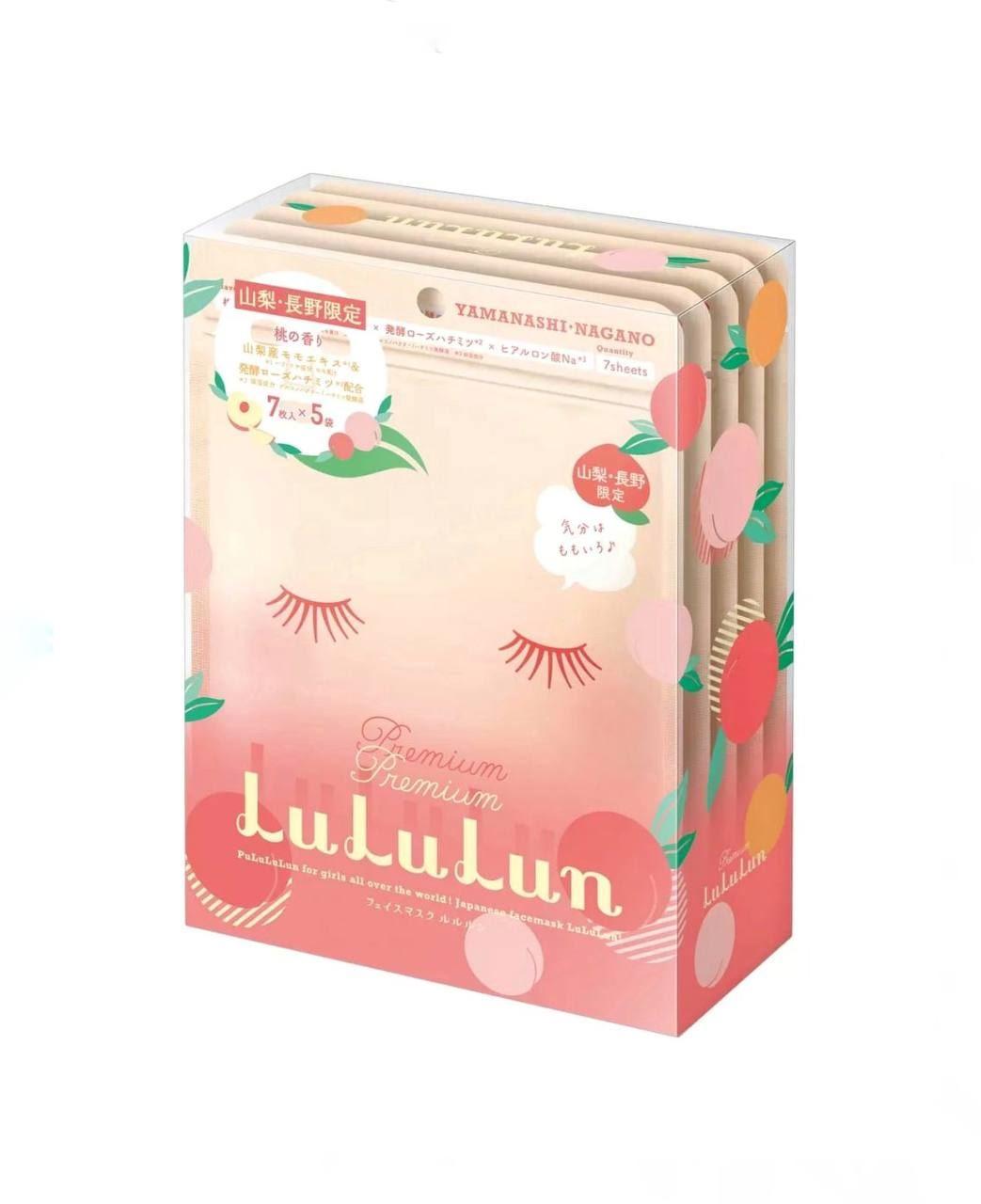 Маска для обличчя LuLuLun Yamanashi Peach відновлююча з персиком і перлами 35 шт. (28532857)