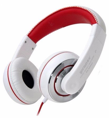 Наушники накладные проводные с микрофоном GORSUN GS-962С Белый (2000700000568)