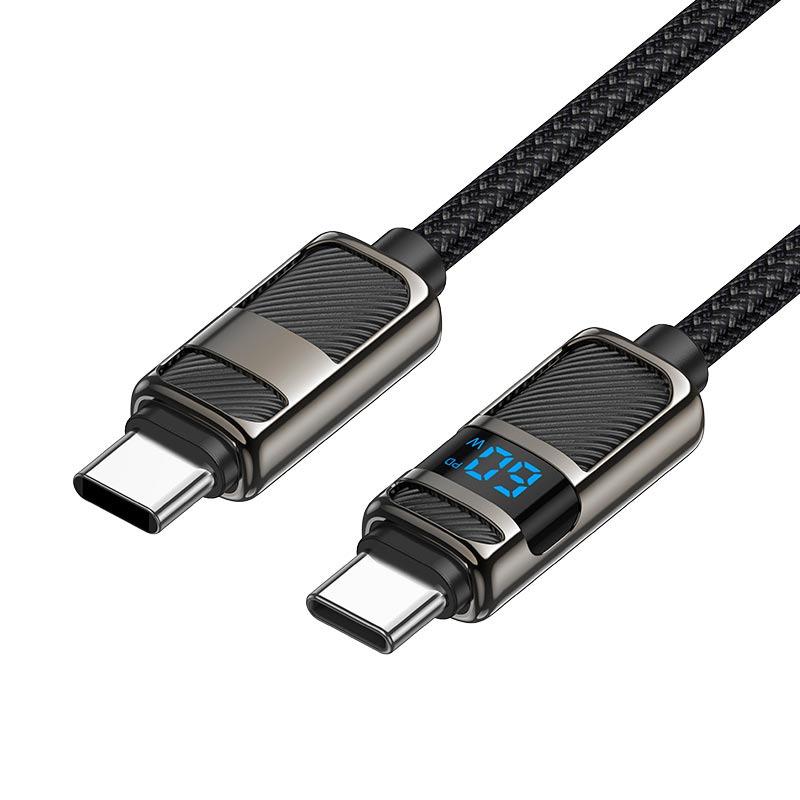 Кабель для зарядки Hoco U137 Type-C-Type-C Line charging data cable with display 1,2 м Чорний (8ca9d774) Кабель для зарядки Hoco U137 Type-C-Type-C Line charging data cable with display 1,2 м Чорний (8ca9d774)