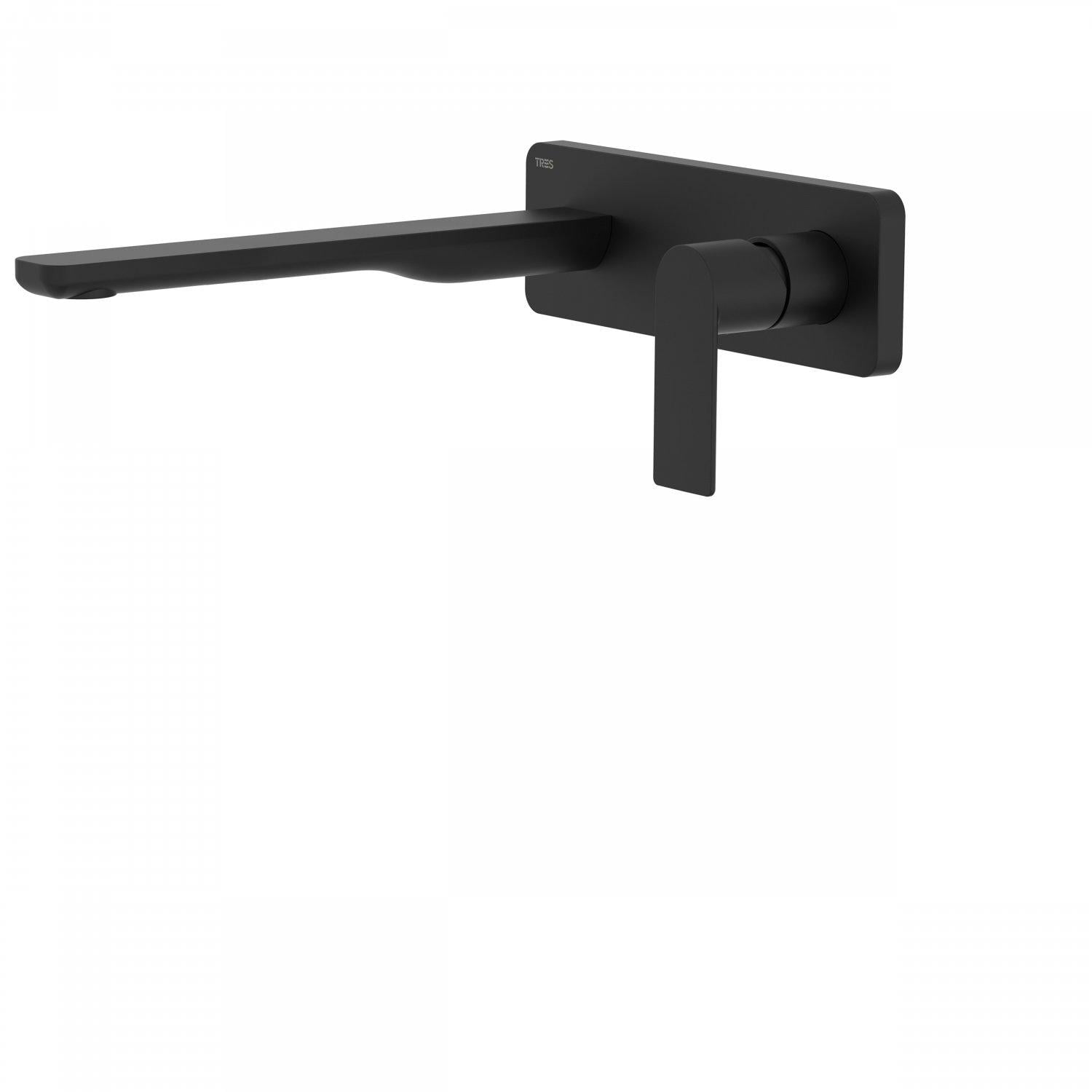 Смеситель для умывальника Tres Loft 20020002NM настенный однорычажный Черный (113560)