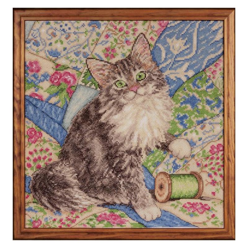 Набір для вишивки хрестиком Design Works 2843 Cat on Quilt (18880)
