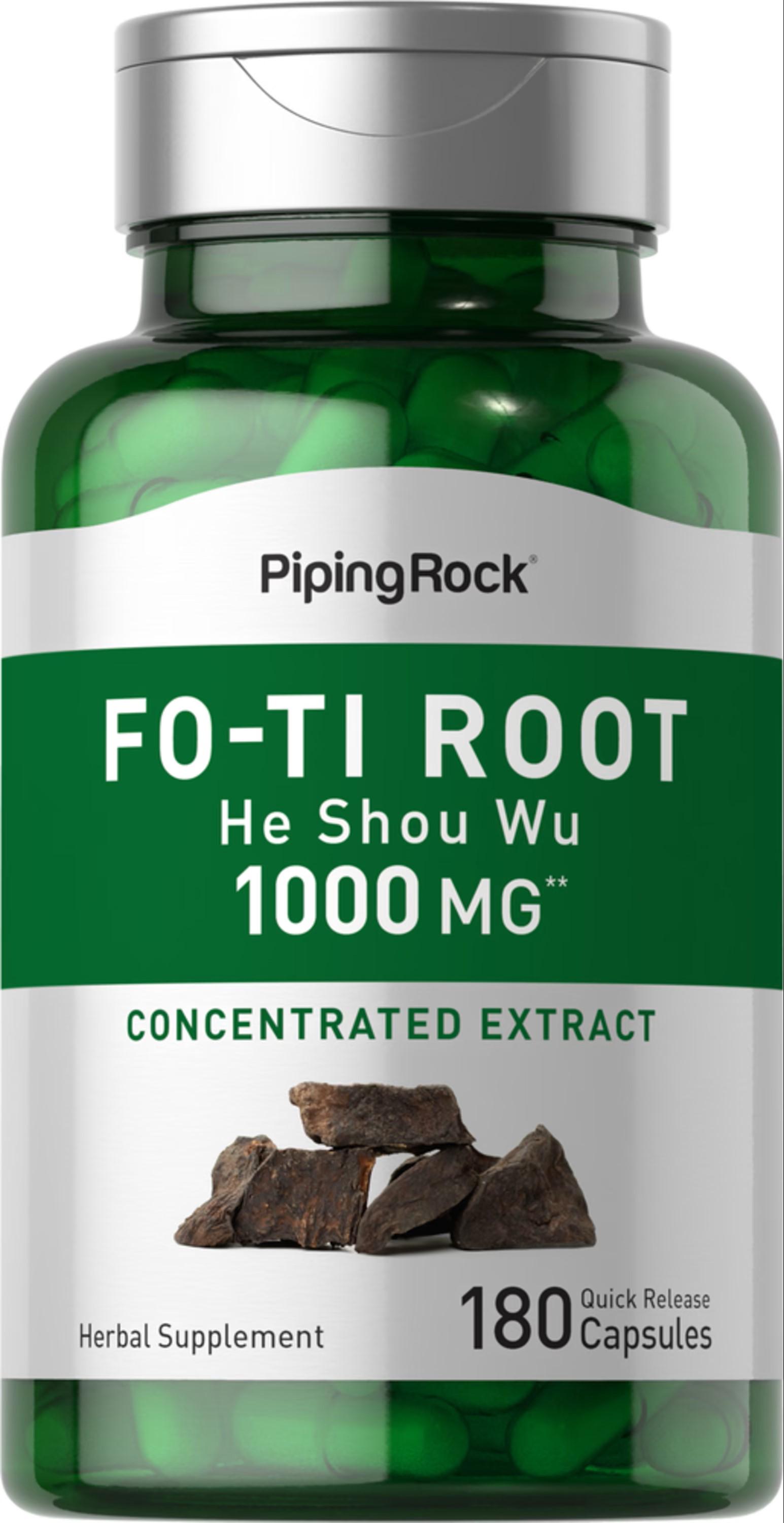 Екстракт Фо-ті Piping Rock Fo-Ti Root He-Shou-Wu 1000 mg 180 Quick Release капсул