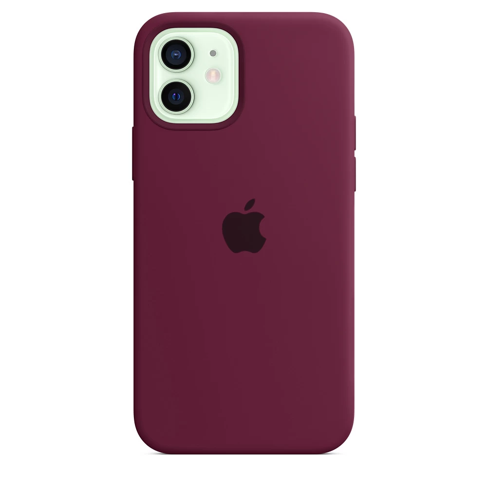 Силиконовый Чехол Накладка Silicone Case для iPhone 12/12 Pro Marsala