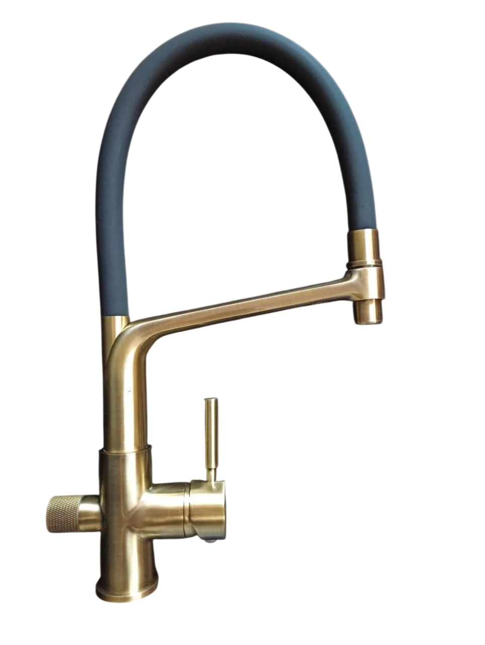 Смеситель в кухню с подключением фильтрованной воды Epelli Latte Di bronzo Duos Бронза