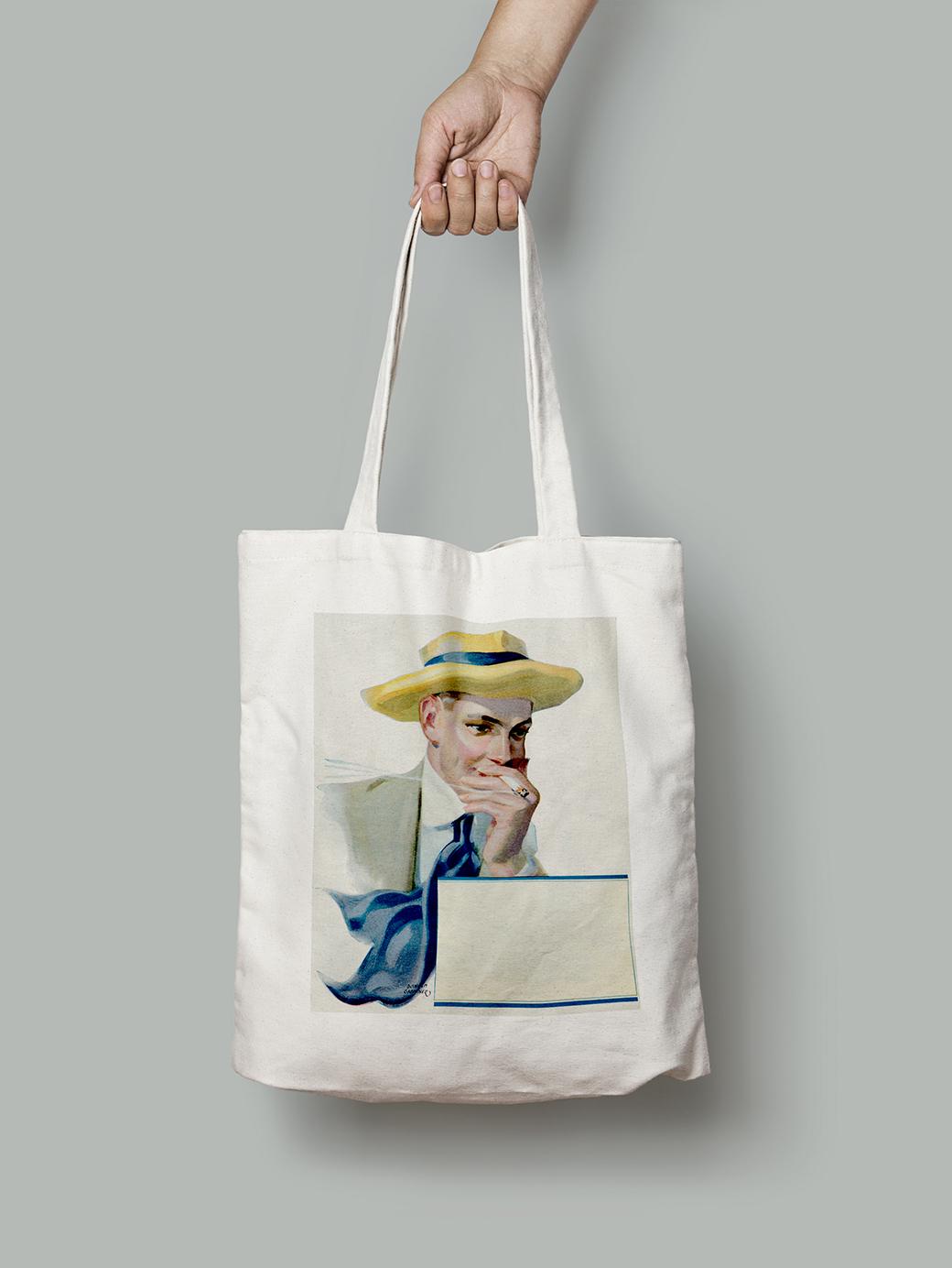 Эко-сумка Мужчина в шляпе шопер (FA08066_Bag)