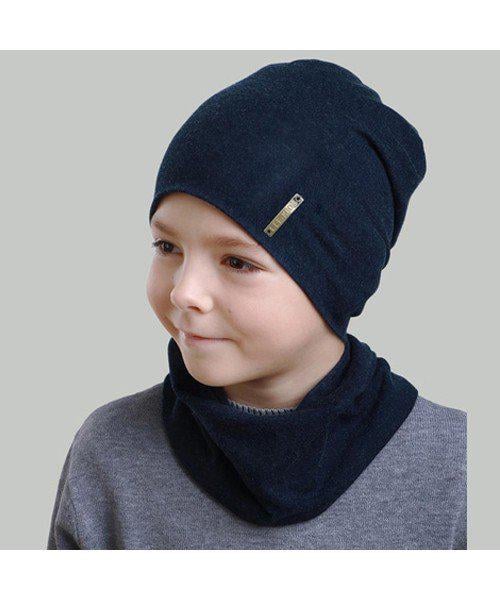 Комплект шапка и шарф детский Elf Марк р. 52 Синий (OK002461)