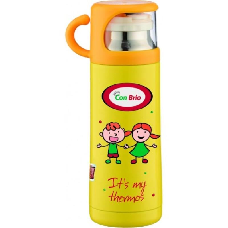 Термос питьевой из нержавеющей стали Con Brio 0,35 л CB-343 Желтый (8be1d2be)