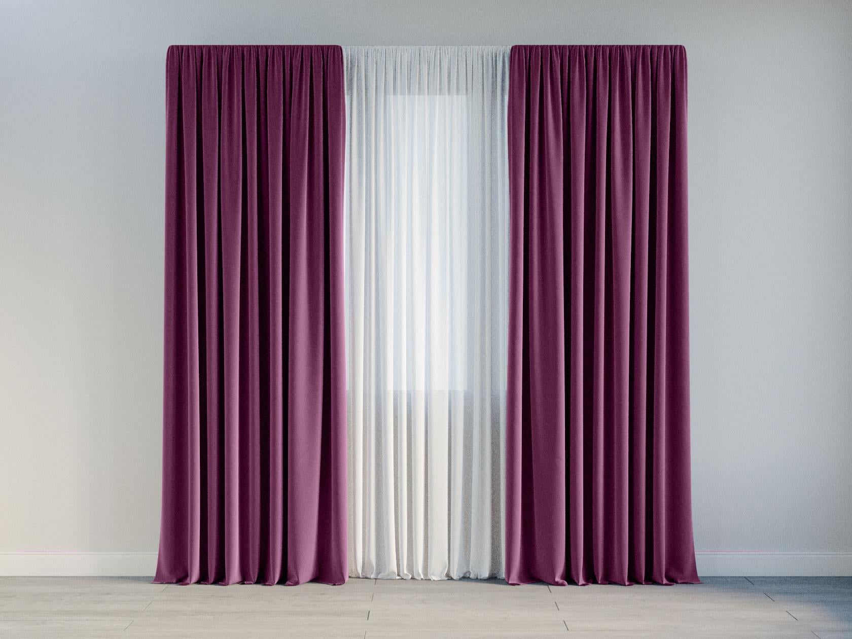 Комплект штор Le maison de Garny велюр 250х280 см 2 шт. Фиолетовый (V-121)