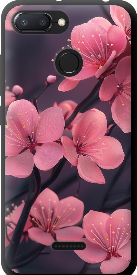Чехол на Xiaomi Redmi 6 Пурпурная сакура (6075b-1521-42517)