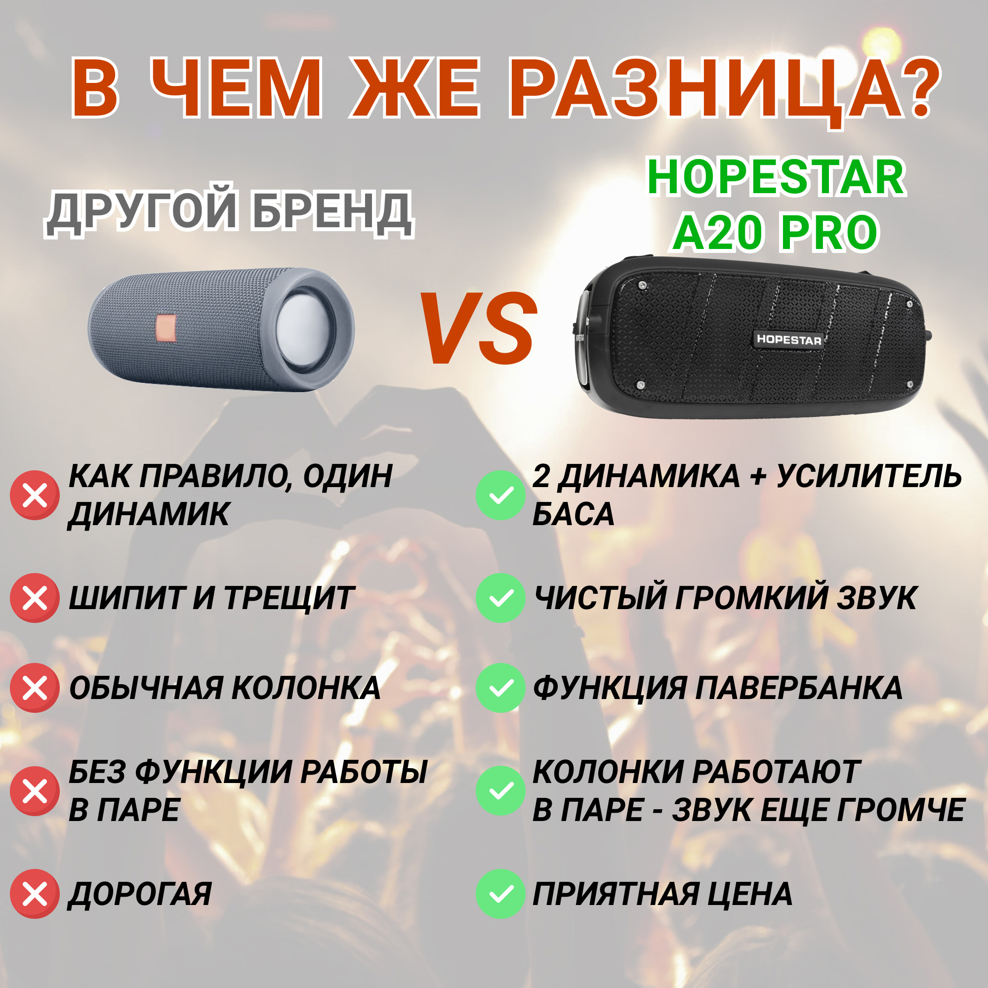 Акустическая система Hopestar А20Pro Черный - фото 12 Акустическая система Hopestar А20Pro Черный - фото 12