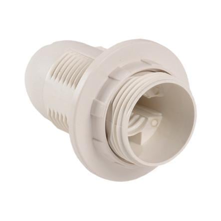 Патрон пластиковий Е14 з кільцем Білий (2178851515)