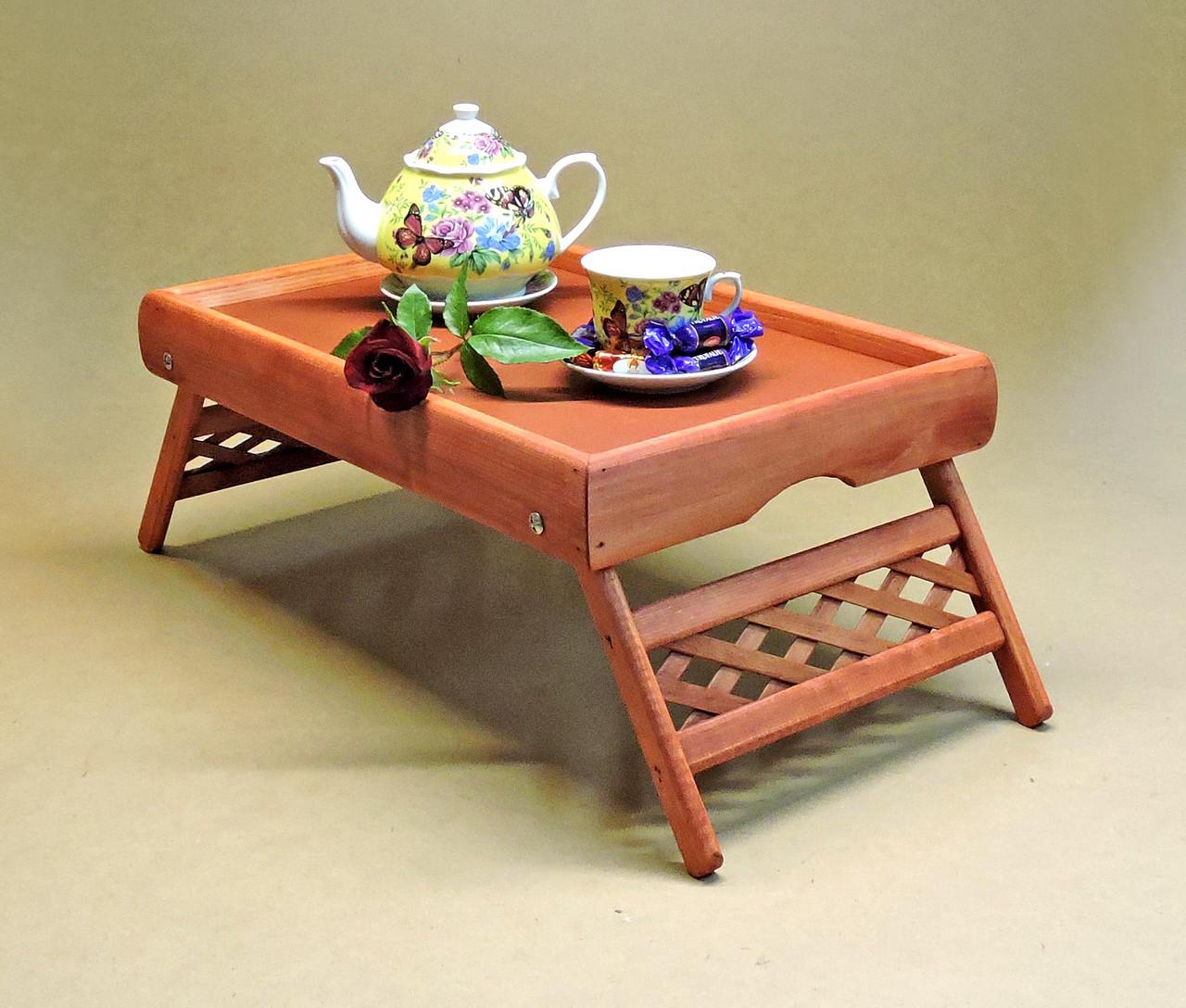 Столик-поднос для завтрака из дерева Юта Шафран (СТП-001306)