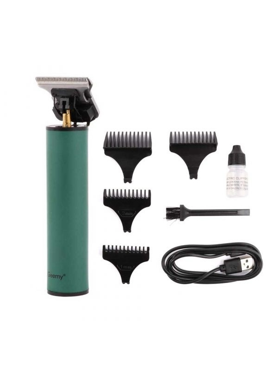 Беспроводная машинка Geemy 6597GM для стрижки волос и бороды аккумуляторная с индикатором Беспроводная машинка Geemy 6597GM для стрижки волос и бороды аккумуляторная с индикатором