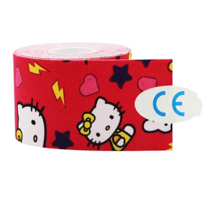 Тейп кинезиологический Ezapp Принт Хелло Китти 5 см 5 м Красный